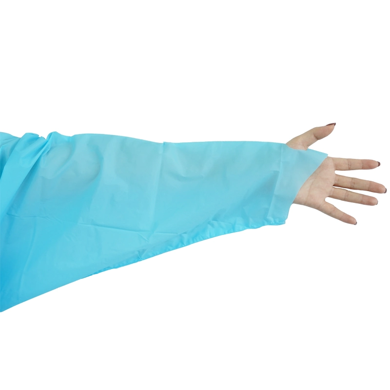 Long Sleeve Disposable CPE Gown with Thumb Loops Medical Isolation Gown