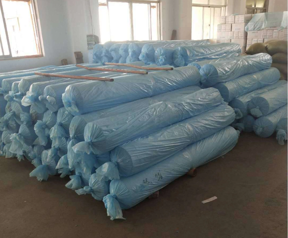 Wholesale Price CPE Over-The-Head Isolation Gown Disposable Open-Blue Affordable Price Isolation Gown