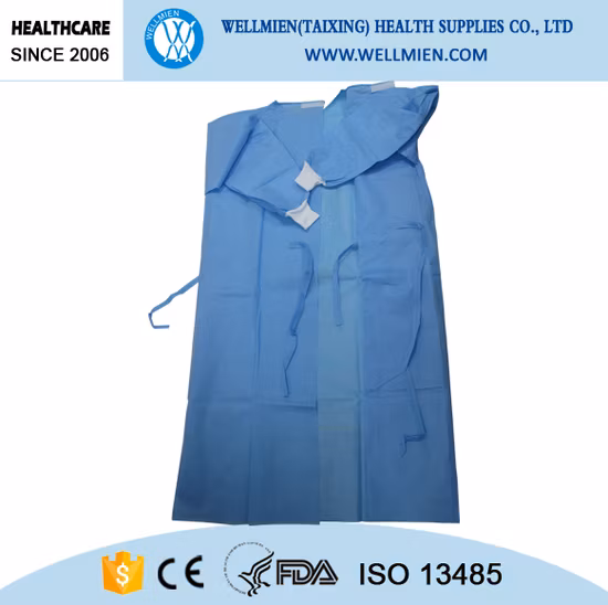 Robe de médecin SMS/SMMS/Spunlace à ultrasons jetables